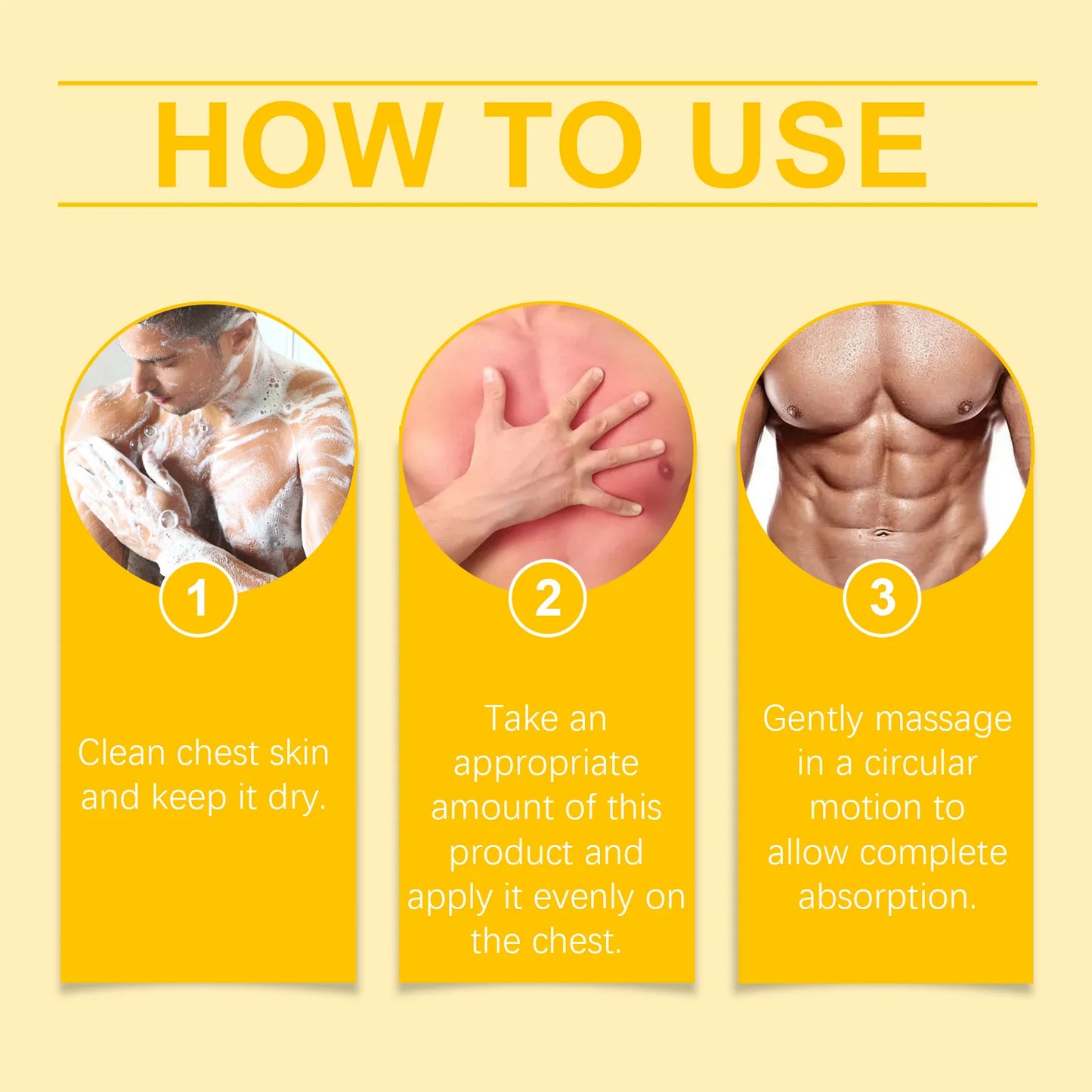 15ml Men's Bee Male Breast Warming Oil Chest Firming Massage Serum Chest Firming Oil Skin Care Pi-Mart