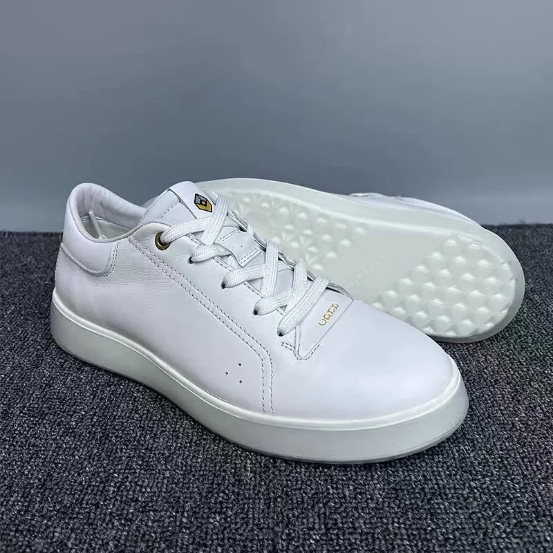 Fashion Genuine Leather Men Sneakers Breathable Comfort Classic Casual Shoes Mens Outdoor Walking Shoes Couple Footwear Pi-Mart