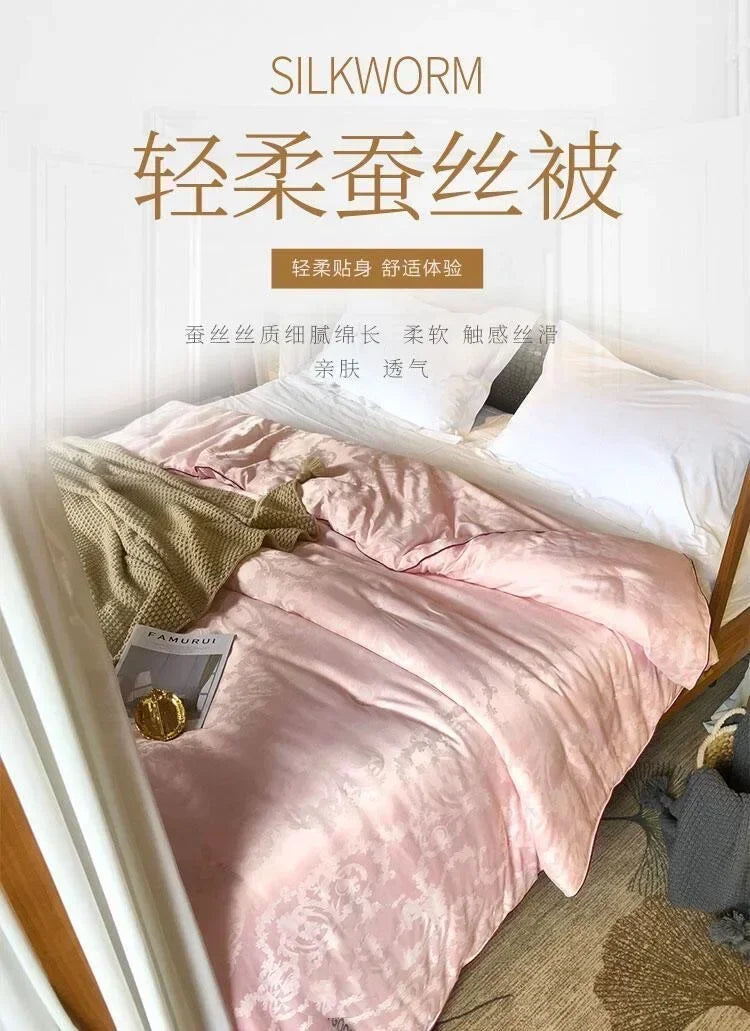 Formtheo Mulberry Silk Quilt Duvet Insert Luxury Warm Winter Duvet For Double Bed Pi-Mart