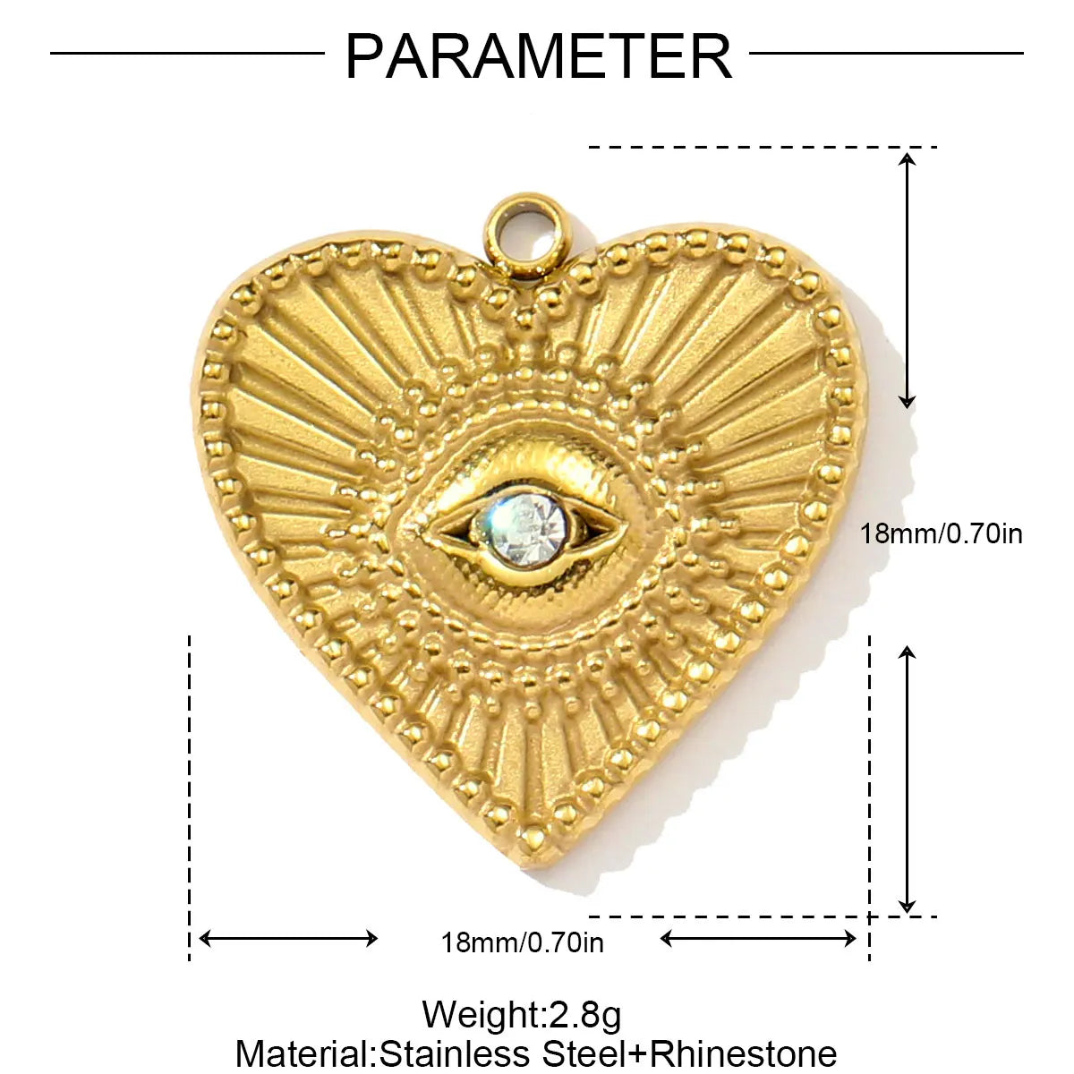 3pcs/Lot Stainless Steel 3D The Triumphal Arch Lovers Pendants Boot Heart Eye DIY Charms Women French Love Dog Dream Jewelry Pi-Mart