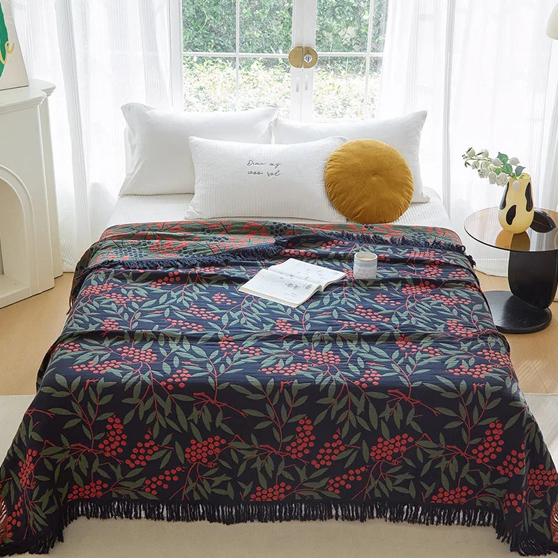 Nordic Throw Blanket For Beds Cotton Double Sided Sofa Cover Sofa Cushion Soft Blanket Leisure Bedspread Four Seasons Thin Quilt Pi-Mart