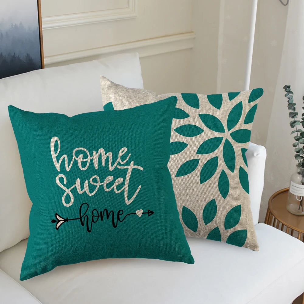4Pcs Linen Square Cushion Cover,single-sided Printed Pillowcase ,Home Decor ,Room Decor,Living Decor,Bedroom Decor Pi-Mart