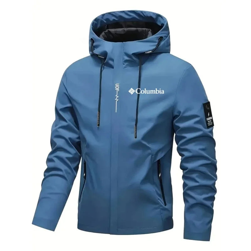2026 Men's Waterproof Raincoat Hooded Lightweight Cycling Jacket Street Style Hiking Windproof Outdoor Leisure LadyShow.Store