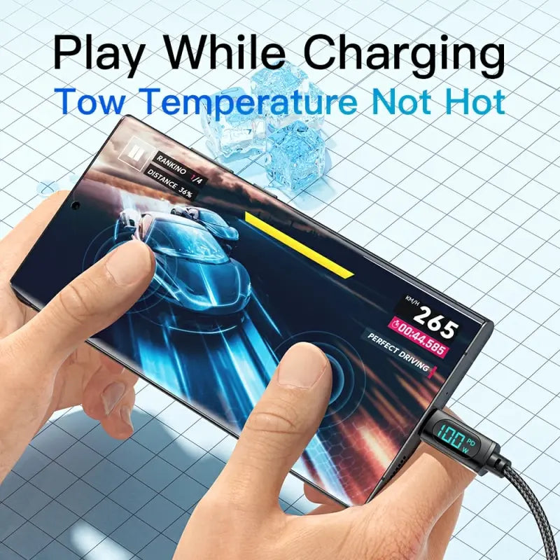 Essager Type C to Type C Cable 100W PD Fast Charging Charger USB C to USB C Display Cable For Xiaomi POCO F3 Realme Macbook iPad Pi-Mart