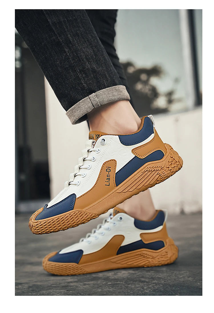 Spring and Autumn Fashion Elastic Band Sneakers for Men, Versatile Trendy Casual Shoes, Student Running Shoes, Soft-Soled Lightweight Men's Shoes Pi-Mart