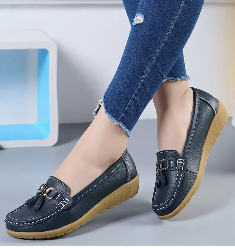 Women Shoes Slip On Loafers For Ballet Flats Women Moccasins Casual Sneakers Zapatos Mujer Flat Shoes For Women Casual Shoes Pi-Mart