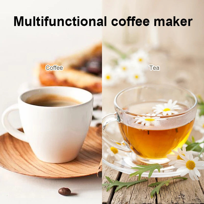 110V Automatic Electric Espresso Coffee Maker Cafe Drip American Latte Coffee Brewing Machine Household Mini Glass Boiler Teapot Pi-Mart