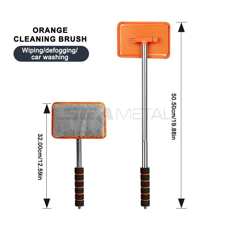 SEAMETAL Car Front Windshield Defogging Brush Telescopic Long Handle Car Household Glass Clean Brushes Dust Remover Tool Pi-Mart