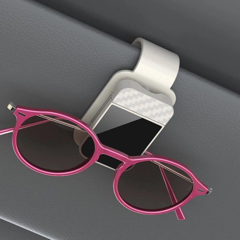 Car Sun Visor Sunglasses Clip Holder Stable Eyeglasses Hanger Card Ticket Organizer Interior Storage Clip Car Accessories Pi-Mart