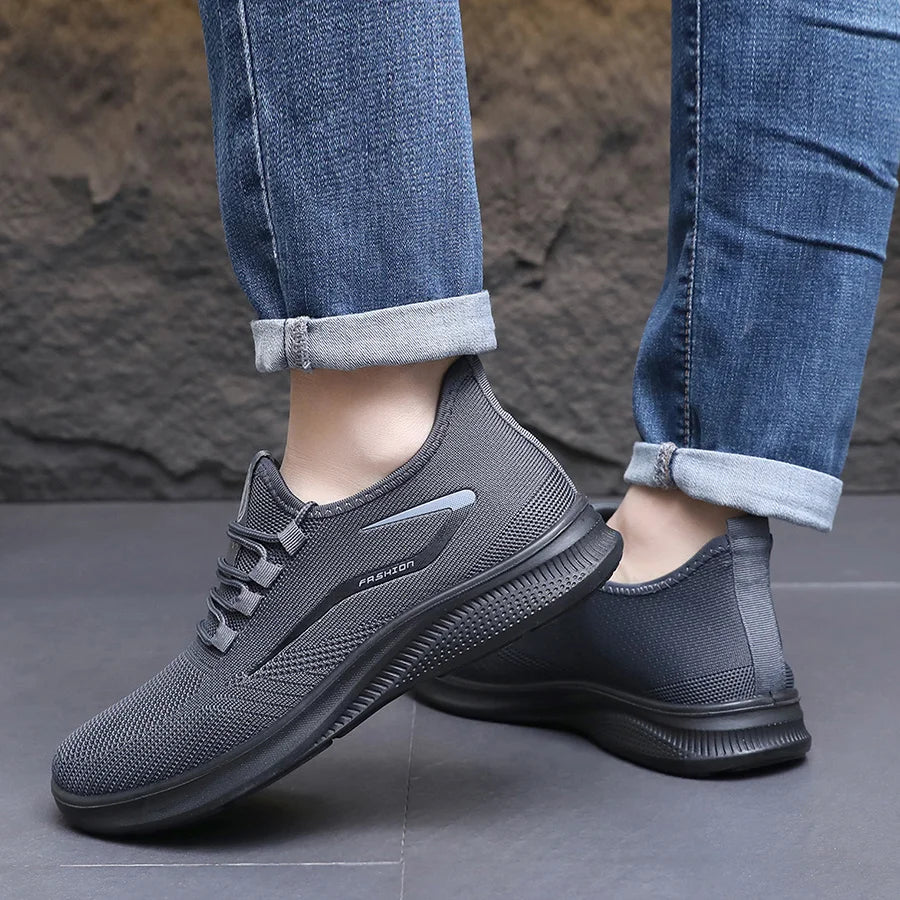 Men Comfort Knitted Loafer Sneakers 2026 New Arrival, Breathable Air Knit Upper Slip On Shoes Pi-Mart