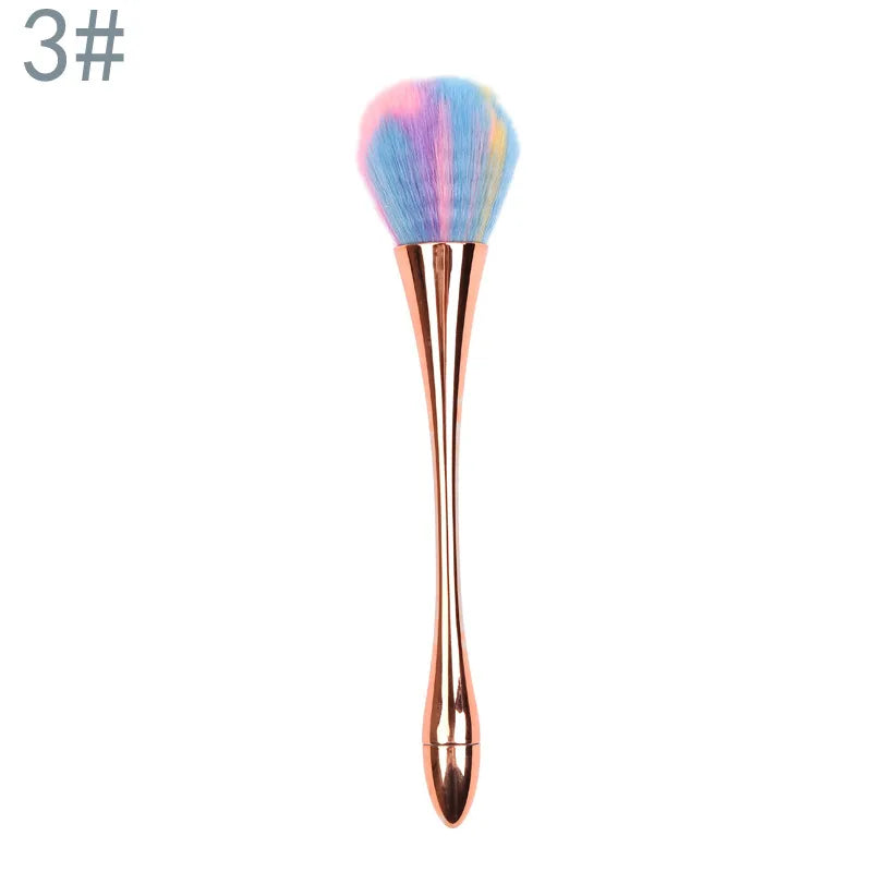 1pc Big Size Soft Fluffy Glitter Powder Professional Brush Nail Dust Cleaning Brush Women Girls Manicure DIY Make Up Beauty Tool Tri Light Beauty
