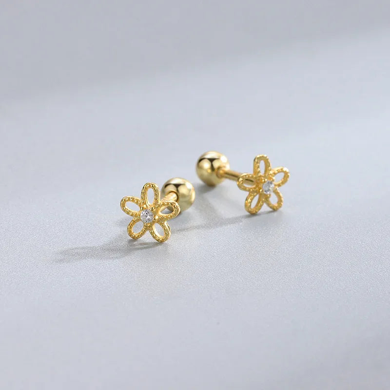 New Fashion Heart Stud Earrings for Women Hypoallergenic Screw Cartilage Helix Earring Girls Piercing Accessories Jewelry Gifts Pi-Mart