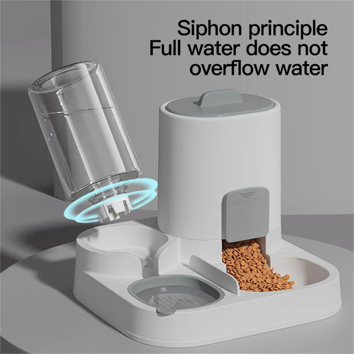 Automatic Gravity Cat Water Dispenser Feeder Spill-Proof Large Capacity One-Piece Design Pet Supplies Pi-Mart