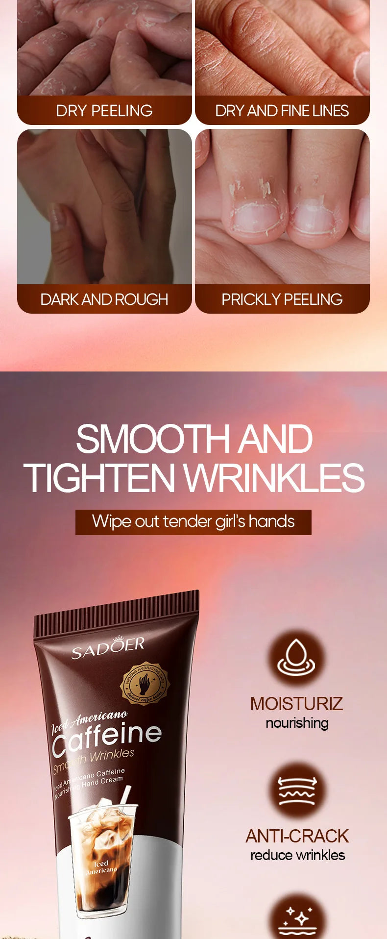 Iced Americano Coffee Hand Cream Set Deeply Moisturizes and Protects Hands in Autumn and Winter Pi-Mart