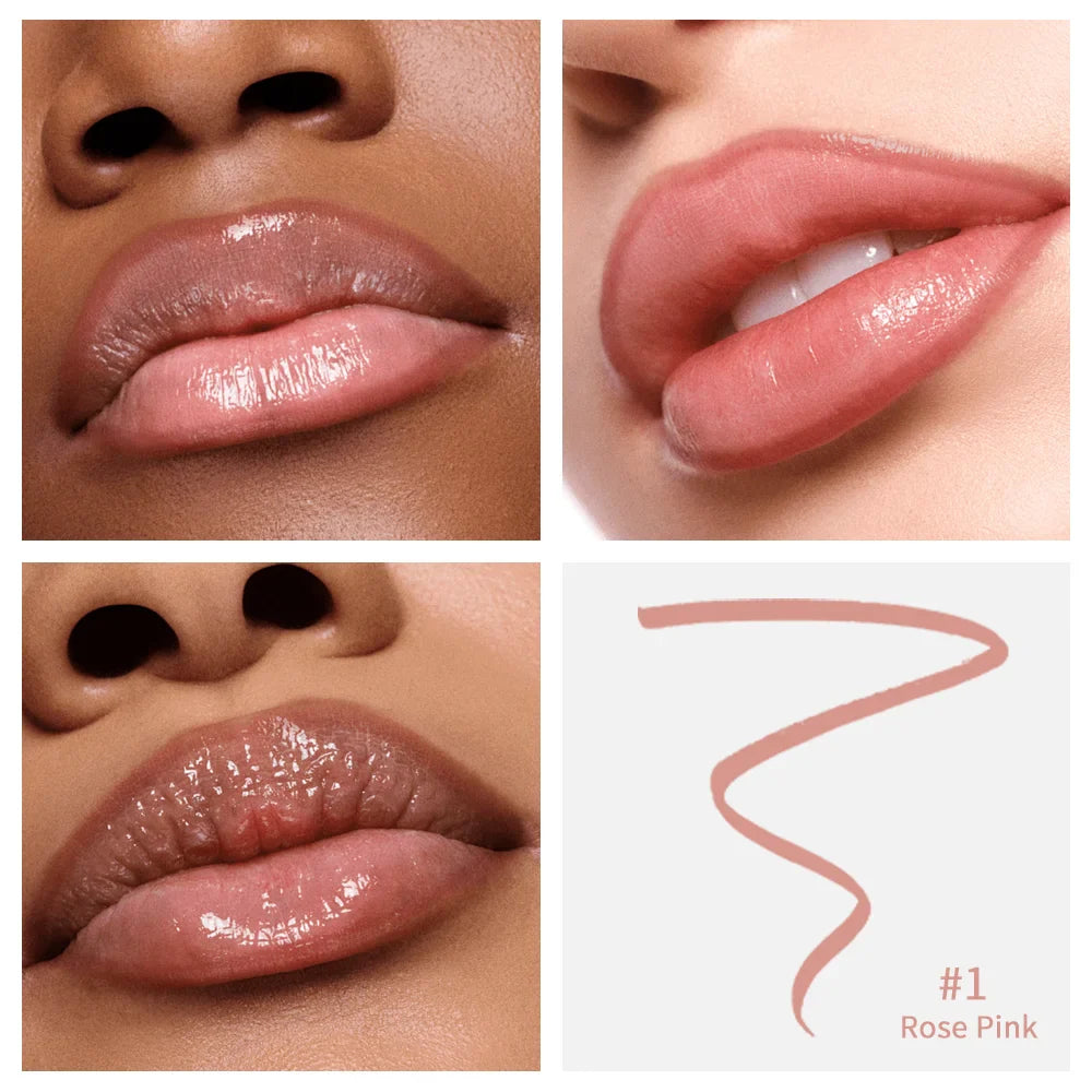 Waterproof Lip Liner Peel Off Tattoo Lipgloss Waterproof Long Lasting Matte Lip Tint Brown Contour Tear-off Lips Stain Cosmetic Tri Light Beauty