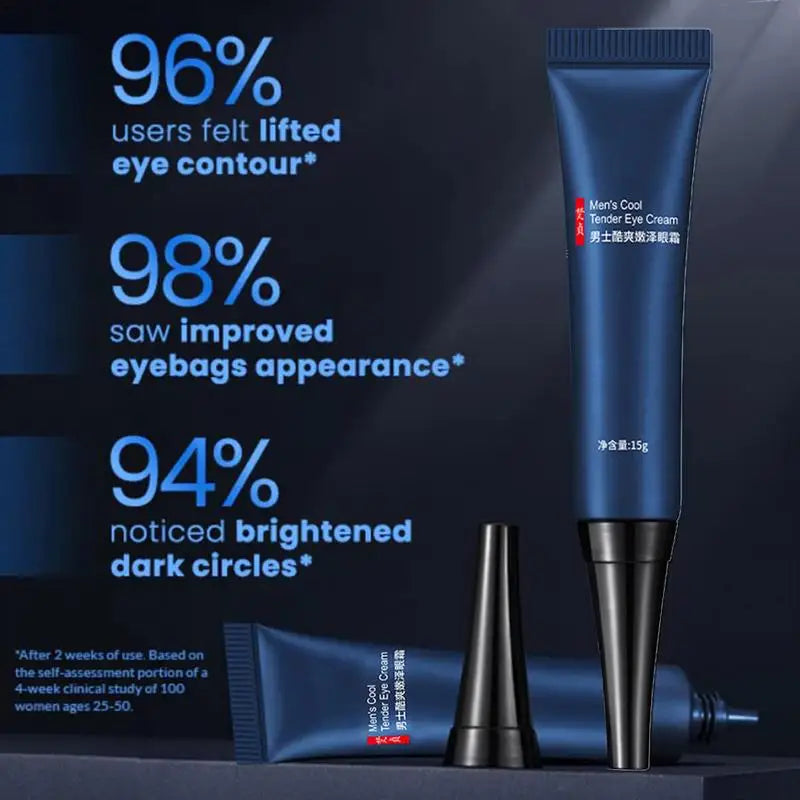 Men Eye Cream Caffeine Hyaluronate Cool Eye Gel Moisturizing Under Eye Cream For Dark Circles Puffiness Fine Lines Eye Care Pi-Mart