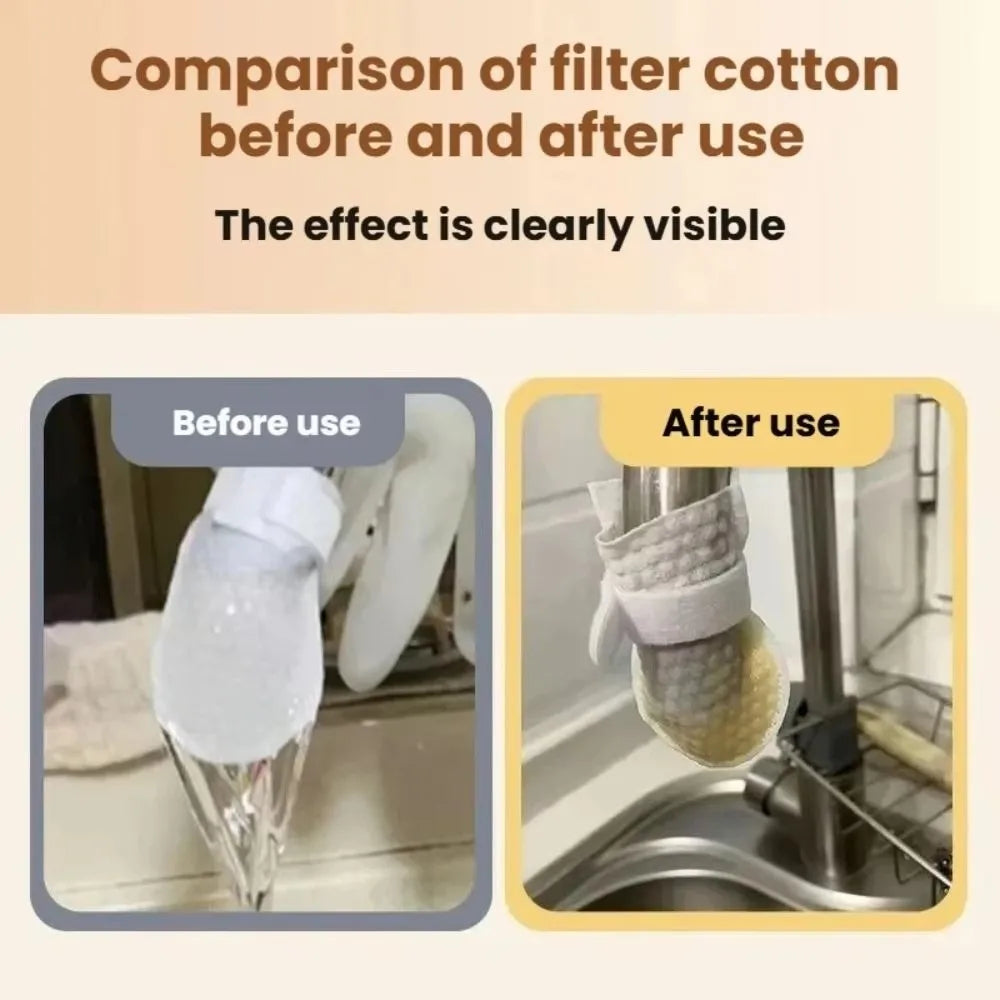 20/50Pcs Anti-splash Faucet Filter Cotton Thickened Filter Disposable Tap Water Filter Bag Removes Impurities Pi-Mart