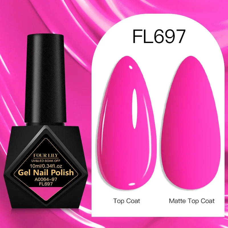 10ml Gel Nail Polish 162 Colors Nail Supplies Vernis Semi Permanent Nail Art Manicure Soak Off LED UV Gel Nail Varnishes Summer Tri Light Beauty