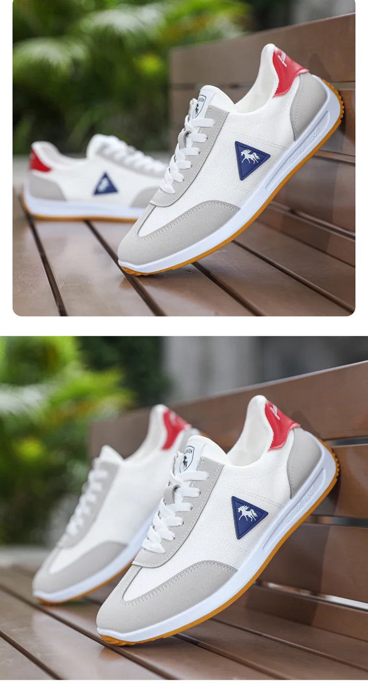 New 2026 Men's Casual Comfortable Breathable Sports Shoes Lightweight Anti-slip Wear-resistant Canvas Low-top round Toe Slip-On Pi-Mart