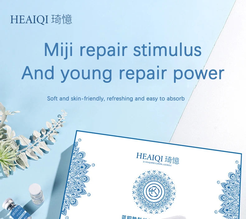 Facial Blue Copper Peptide Antioxidant Freeze-Dried Powder Essence Kit Repair Skin Moisturizing Rejuvenating Skin Care Pi-Mart