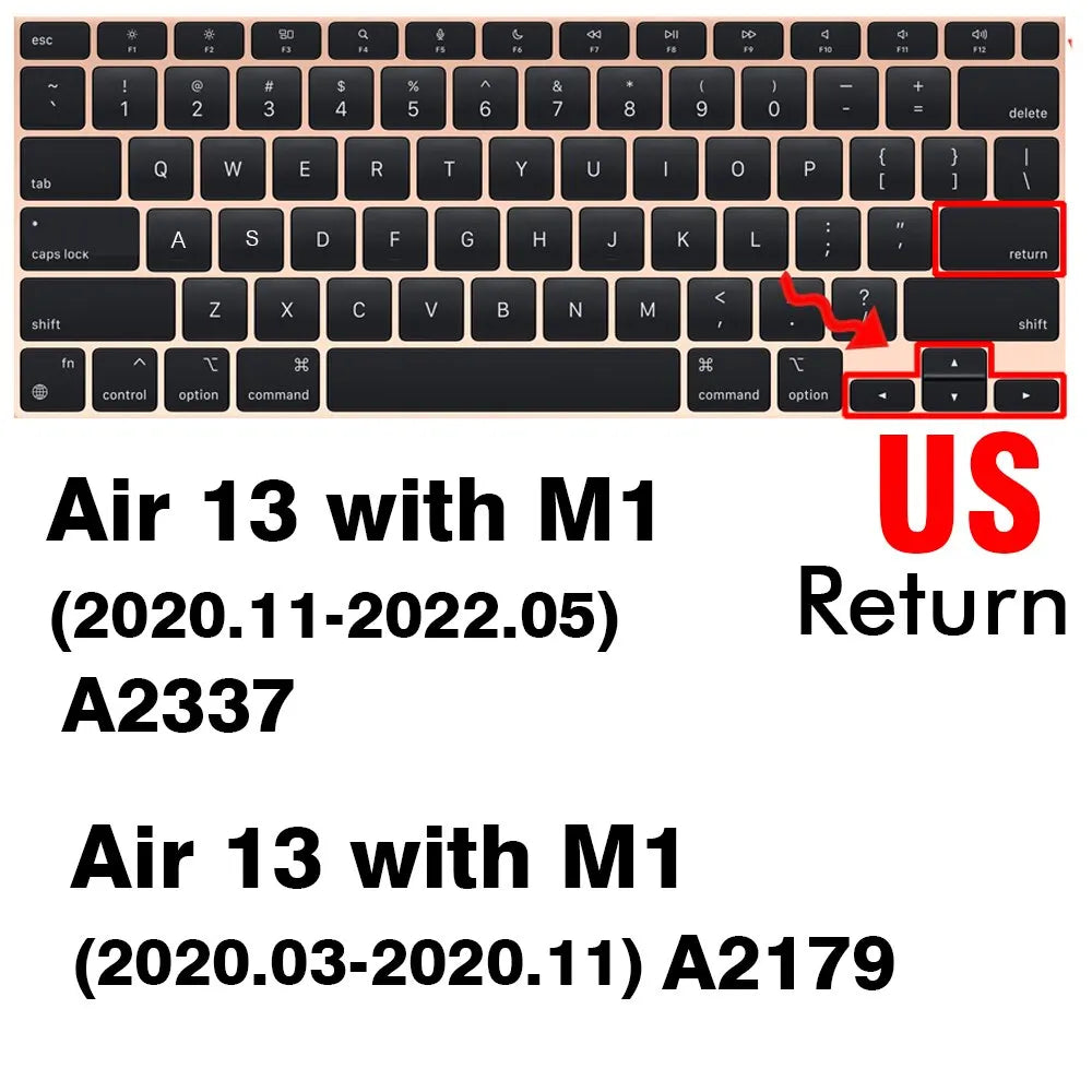 Keyboard Cover For Macbook Air 13 M2 Pro 13 M1 Pro 14 16 Max Silicone Protector Skin Case A2337 A2338 A2442 A2779 A2681 A2485 Pi-Mart