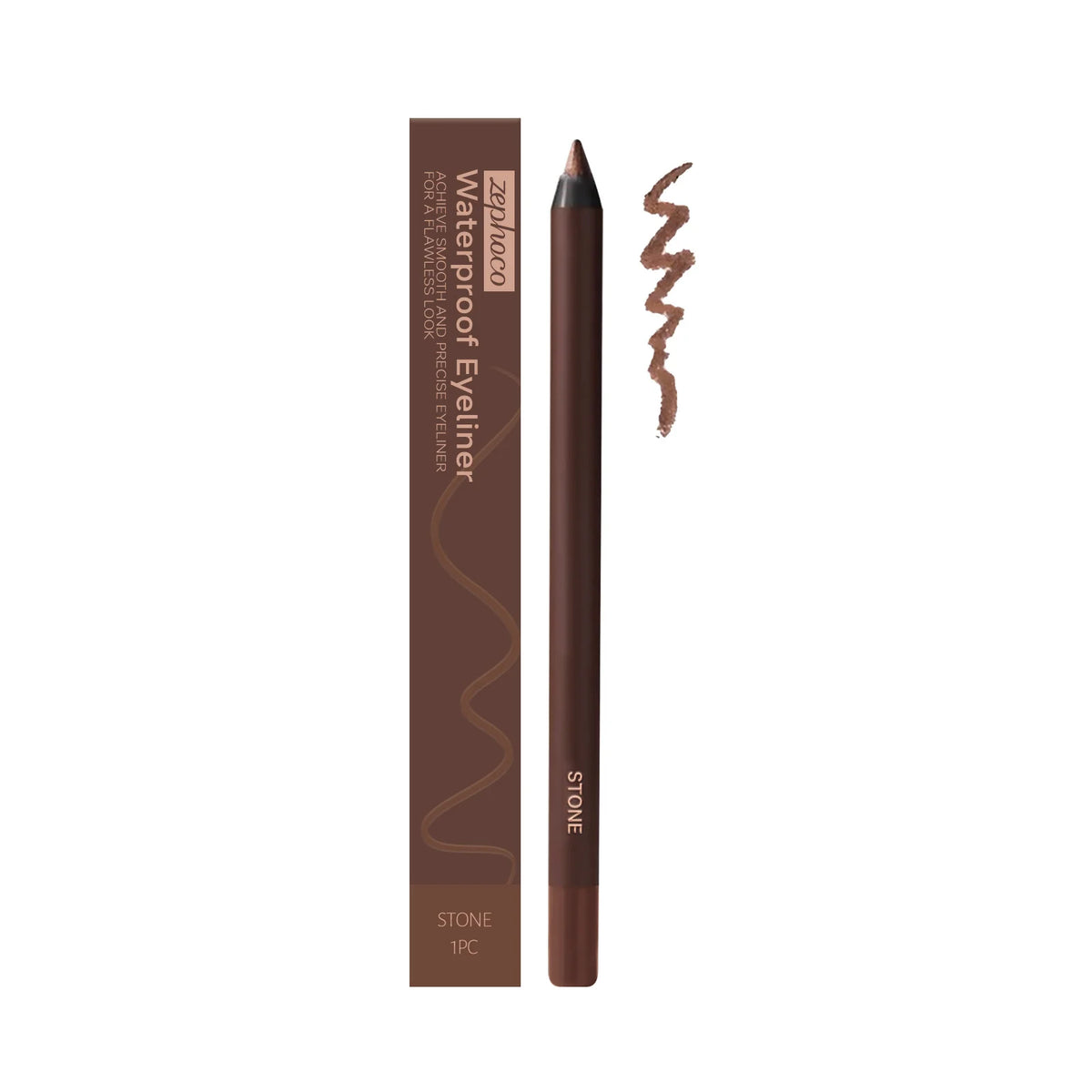 Zephoco Brown Eyeliner Pencil Waterproof Sweatproof Long Lasting Easy to Color Smooth Soft Gel Eyeliner Pencil Eye Makeup Set Pi-Mart