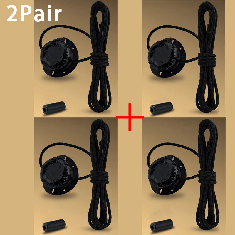 Fashion Swivel Buckle Laces Automatic Shoelace Without ties Kids Adult Sneakers No Tie Shoe laces Shoe accessories 1Pair/2Pair LadyShow.Store
