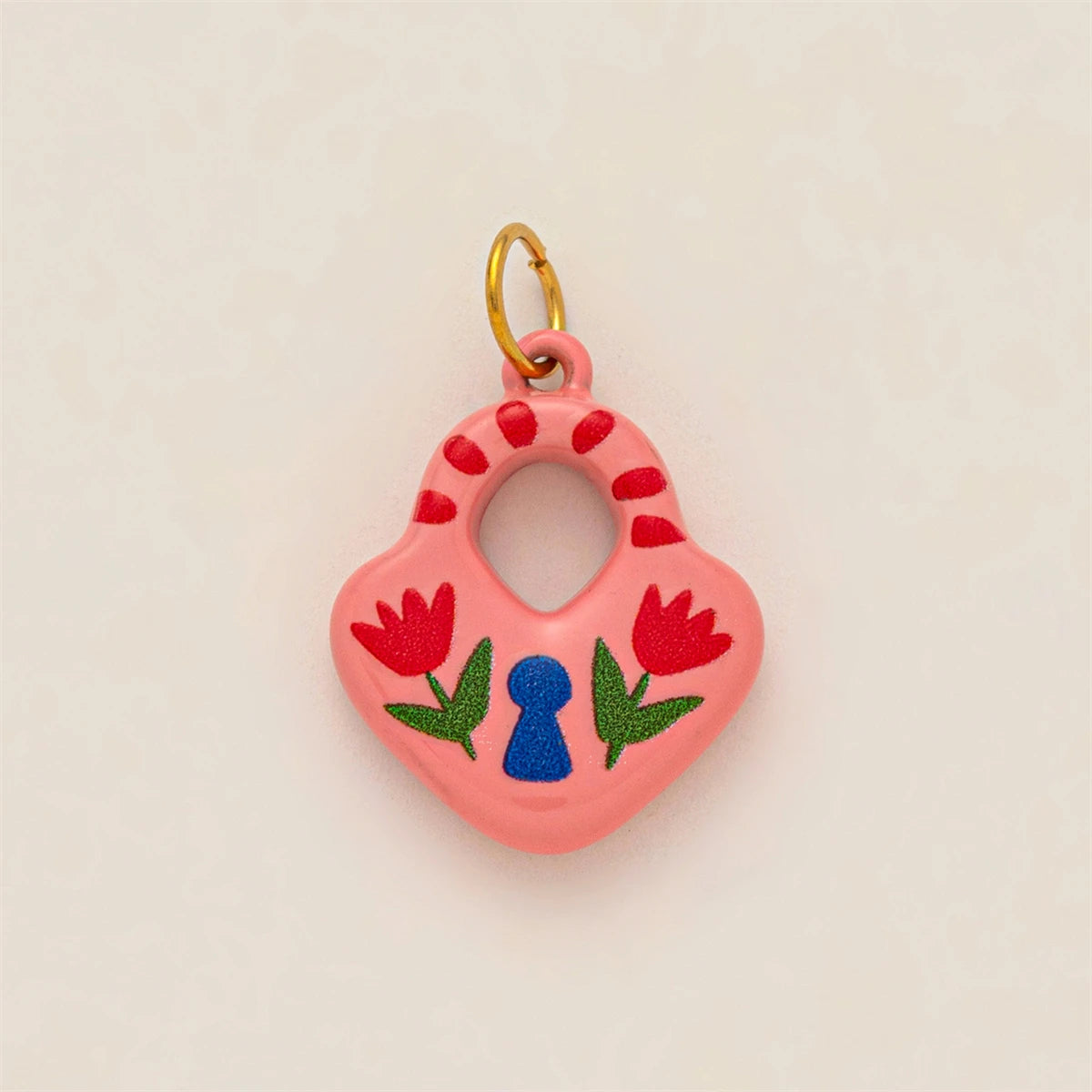 Colorful dopamine pendant necklace, heart-shaped sun, white dove, small snake, gold-plated and color preserving Pi-Mart
