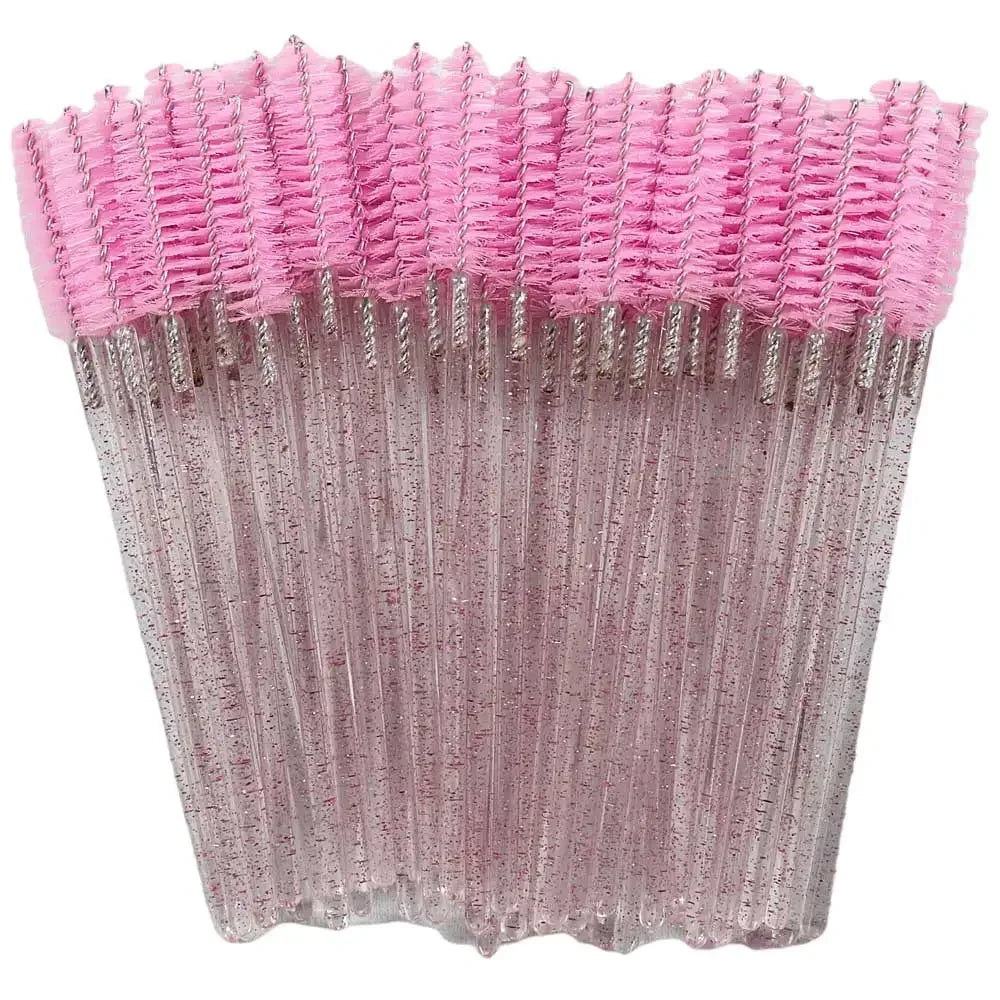 Disposable Crystal Eyelashes Brush Comb 50Pcs Eye Lashes Extension Mascara Wands Makeup Professional Makeup Beauty Tool LadyShow.Store