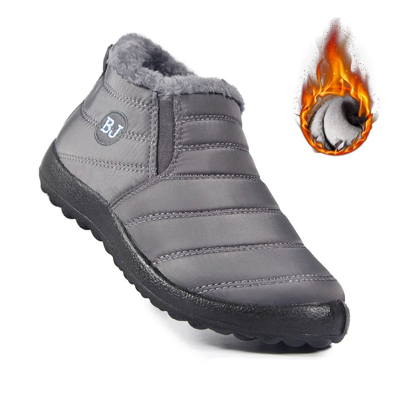 Snow Women Boots Fashion Unisex Shoes Slip On Platform Shoes For Women Ankle Boots Waterproof Plush Winter Shoes Botas Mujer LadyShow.Store
