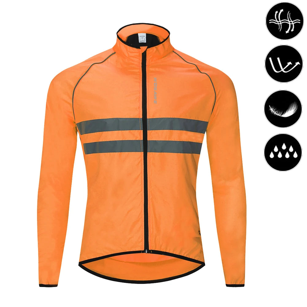 WOSAWE Men Cycling Windbreaker MTB Bicycle Long Sleeve Coat Water Resistant Outdoor Sport Jersey Bike Jacket Cycling Clothing Pi-Mart