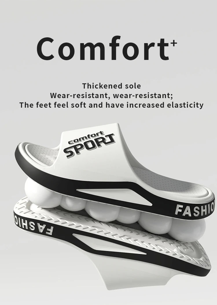 Fashion Men's Sandals Summer EVA Comfortable Anti-Slip Soft Soles House Slippers for Indoor Outdoor Wear Breathable Shower Slide Pi-Mart