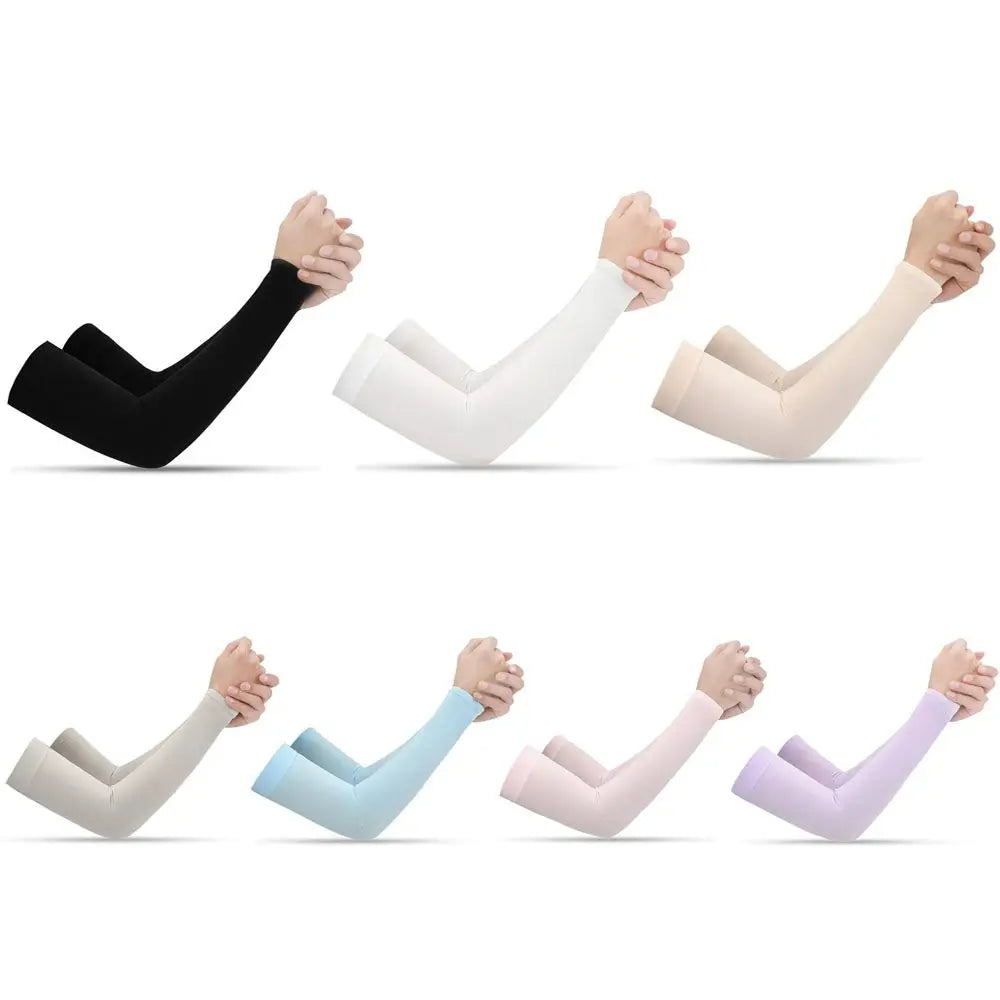 2Pcs Arm Sleeves Warmers Sports Sleeve Sun UV Protection Hand Cover Cooling Warmer Running Fishing Cycling Pi-Mart
