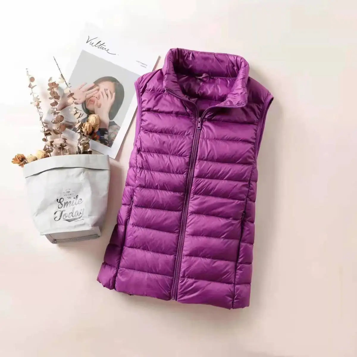 New 2026 Women Women Ultra Light Down Vests Slim Sleeveless Jacket Portable Girl Lightweight Windproof Waistcoat LadyShow.Store