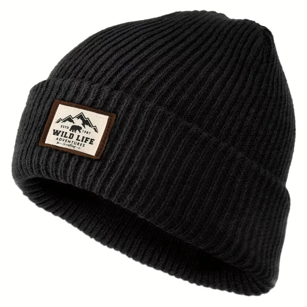 New Warm Outdoor Fleece Sports Hat Windproof Ear Protection Beanie Hats Knitted Thickened Winter Cap Men Women Pi-Mart