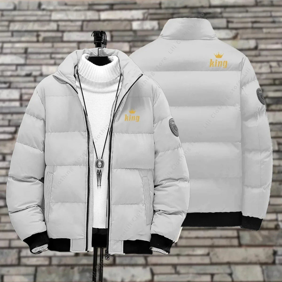 Puffer Jackets for Men Winter Jackets Down Coats 2026 New Stand Collar Padded Jackets Fashion Warm Man Lightweight Puffer Jacket LadyShow.Store