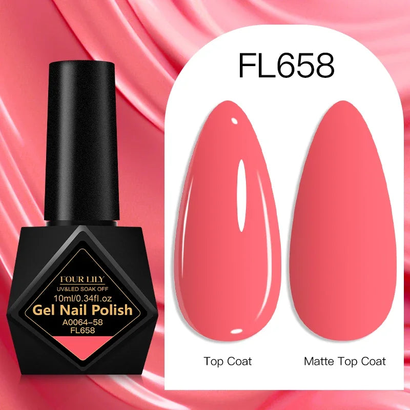 10ml Gel Nail Polish 162 Colors Nail Supplies Vernis Semi Permanent Nail Art Manicure Soak Off LED UV Gel Nail Varnishes Summer Tri Light Beauty