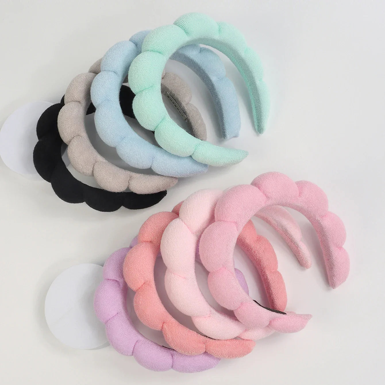 1/3Pcs Fashion Microfiber Washing Wristbands Scrunchies Puffy Headband Spa Bubble Headband for Washing Face Makeup Shower Skincare LadyShow.Store