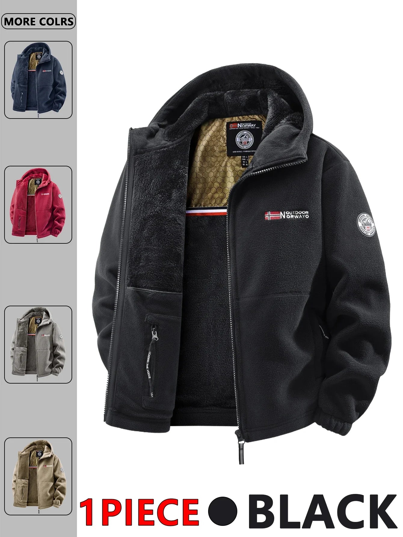 Men's Autumn and Winter Outdoor Hooded Jacket, Suitable for Daily Wear at Home, for Travel, Parties, Commuting, Outdoor Fashion Versatile, Enhances Temperament, Streetwear, Travel Wear. LadyShow.Store