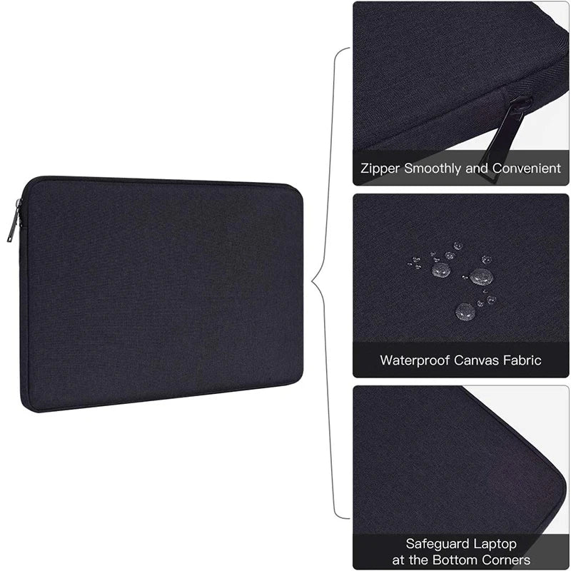 Portable Laptop Sleeve Bag Case Soft Cover 11 12 13 14 15 15.6 Inch for Macbook Huawei Xiaomi HP Dell Lenovo Laptop Handbag Pi-Mart