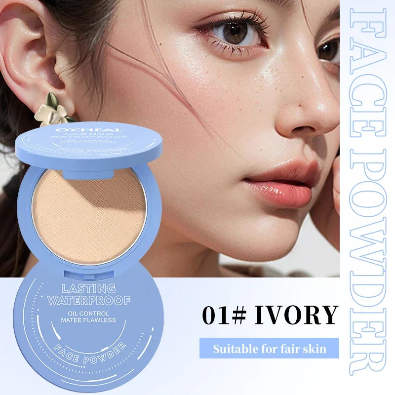 Concealer Setting Powder Compact Multi-Color Natural Drying Oil-Controlling Long-Lasting Waterproof Face Full Coverage Makeup Tri Light Beauty