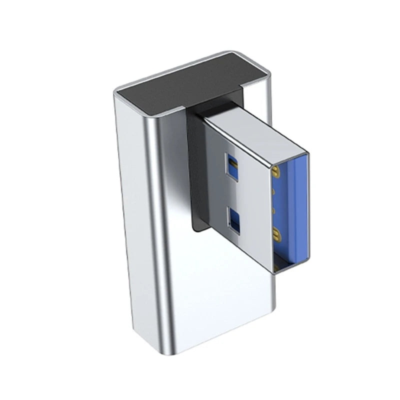 90 Degree Left Right Up Down Angled USB 3.0 A Male to Female Extension Connector Adapter for Laptop PC USB Chargers Converter Pi-Mart