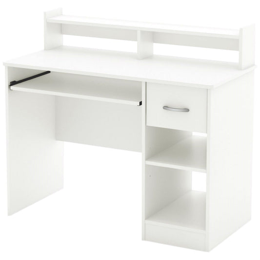 Contemporary Home Office Computer Desk in White Wood Finish LuxuryLifeWay Online Store