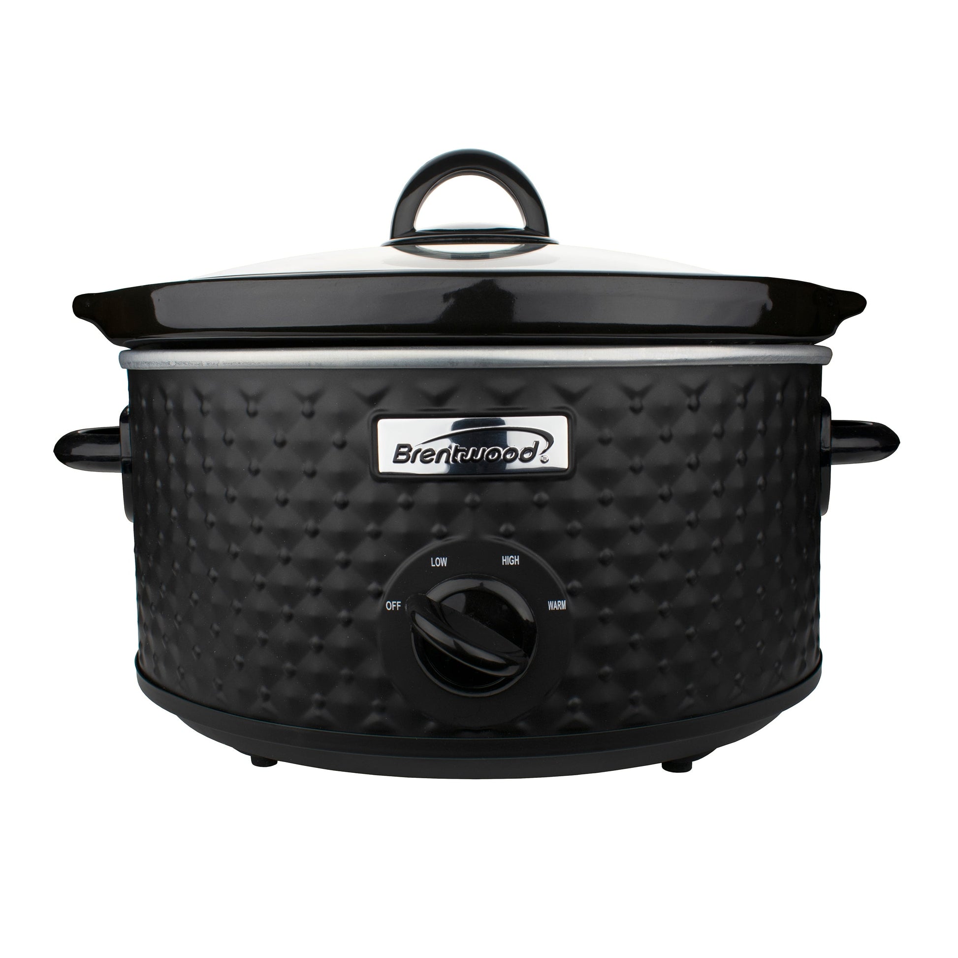 Brentwood 3.5 Quart Diamond Pattern Slow Cooker in Black LuxuryLifeWay Online Store