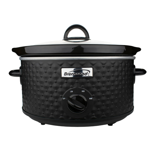 Brentwood 3.5 Quart Diamond Pattern Slow Cooker in Black LuxuryLifeWay Online Store