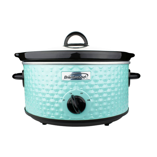 Brentwood 3.5 Quart Diamond Pattern Slow Cooker in Blue LuxuryLifeWay Online Store