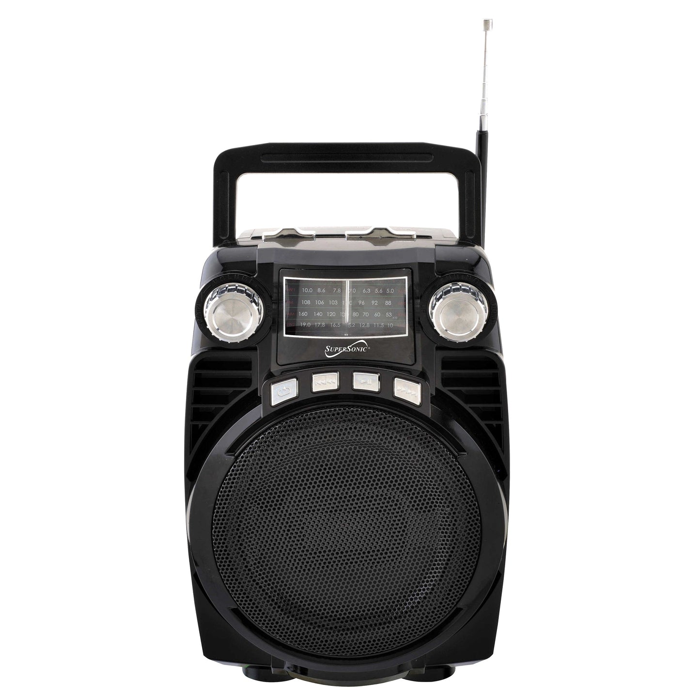 Supersonic Bluetooth Portable 4 Band Radio in Black LuxuryLifeWay Online Store
