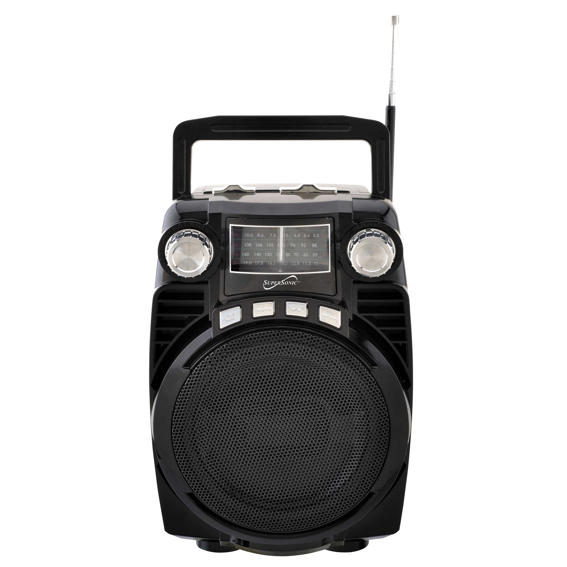 Supersonic Bluetooth Portable 4 Band Radio in Black LuxuryLifeWay Online Store