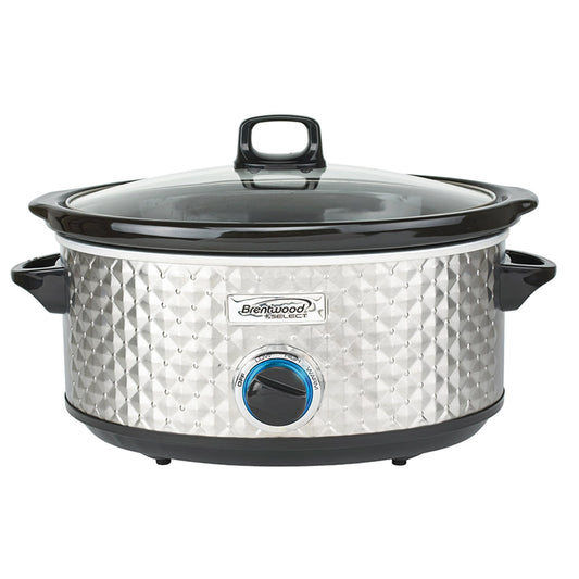 Brentwood Select 7 Quart Slow Cooker in Silver LuxuryLifeWay Online Store
