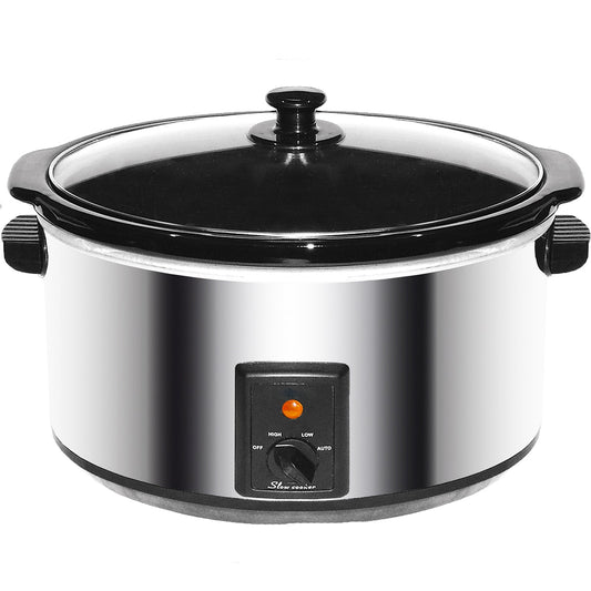 Brentwood 8.0 Quart Slow Cooker Stainless Steel LuxuryLifeWay Online Store